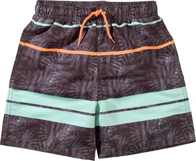 BECO zwemshorts, binnenbroekje, elastische band, 3 zakjes, zwart/multi color, maat 128