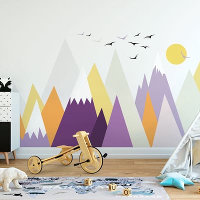 Kinderstickers van Scandinavische bergen, Jukka-design, 100 x 150 cm