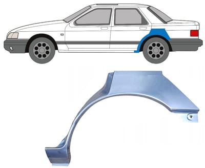 Reparatiepaneel achterspatbord voor Ford Sierra 1982-1993 / Links