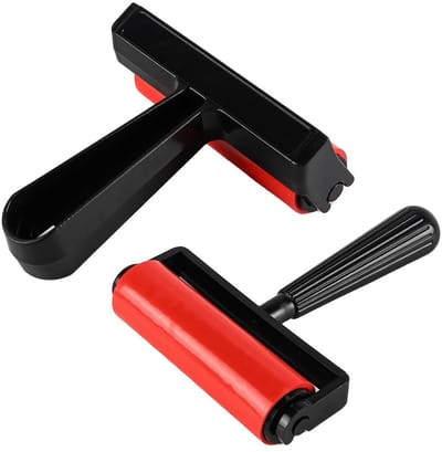 Dailygoods- Diamantverf Accessoires - 2x Diamant Kunst Roller - Kunststof Rol - Druk Boor - Olieverfschildergereedschap - 10 cm Lengte - Diamantschilderij