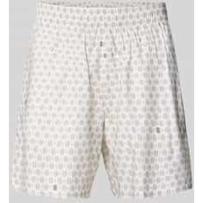 regular fit short van mix van katoen en viscose model 'Aop Short Tenniscourt'
