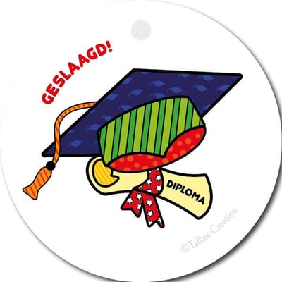 Tallies Cards - kadokaartjes  - bloemenkaartjes - Geslaagd - Popart - set van 5 kaarten - geslaagd - diploma - zwemdiploma - rijbewijs - 100% Duurzaam