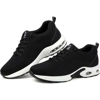 Anti-perforatie Veiligheidsschoenen Beschermende Schoenen Luchtkussen Werksneakers Stalen Neus Werkschoenen Heren Dames Veiligheidsschoenen Licht Ademend 42 black