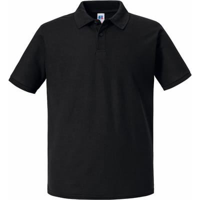 Russell Heren Authentiek Piqué Poloshirt (Zwart)