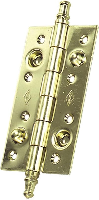 Veiligheidsscharnier - Deurscharnier Messing - Deuren Beveiligen - Voor Beide Richtingen - 150 x 80 mm - Messing