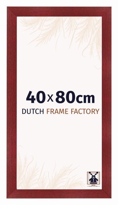 Fotolijst 40x80 cm - MDF - Wijnrood Geveegd - Praag