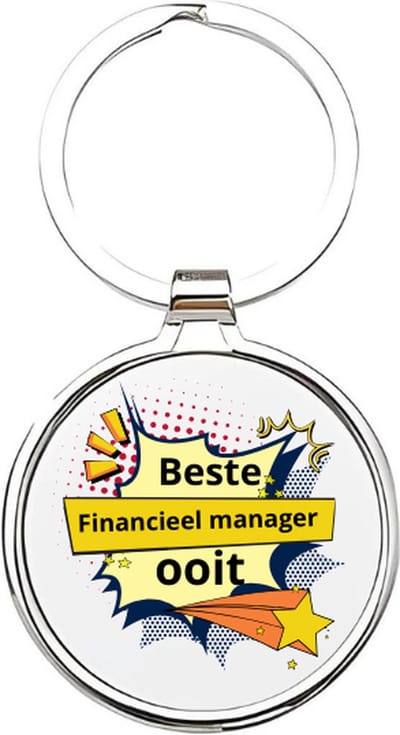 Akyol - de beste financieel manager ooit Sleutelhanger - Manager - de beste financieel manager - financieel manager - manager - financiën - werken met cijfers - directeur - werk - cadeau voor je baas - sleutelhanger voor je baas - 4 x 7,5 CM