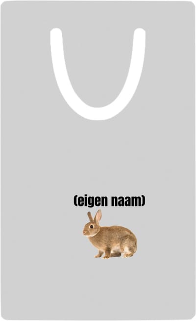 Hacebo® - konijn met eigen naam metalen boekenlegger - Konijn - konijnen liefhebbers - iemand die houdt van konijnen - verjaardag - cadeau - kado Bladwijzer boekenleggers - 7.6 cm x 5cm