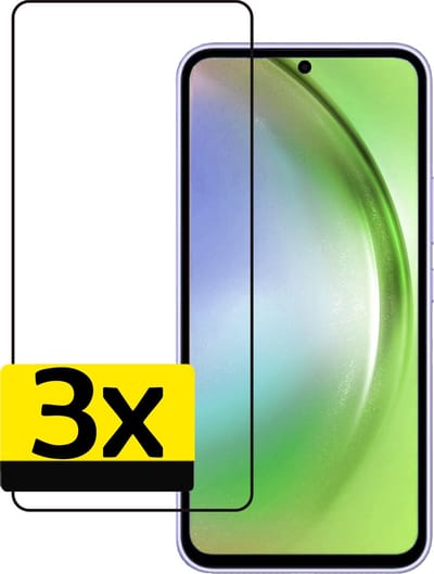 Screenprotector - Geschikt voor Samsung Galaxy A54 - 3 Stuks - Full Cover - Beschermglas - Gehard Glas - Tempered Glass - Screen Protector