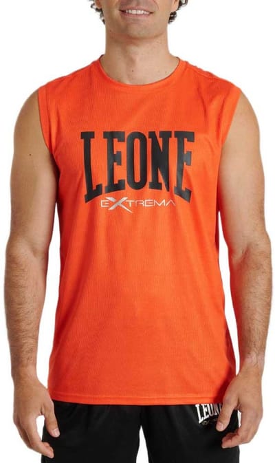 Leone1947 Logo Mouwloos T-shirt Oranje L Man