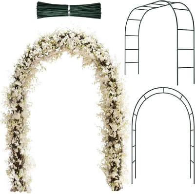 Tuinboog Metaal - Decoratieve boog - Bruiloft decoratie - Verstelbare maten - 190 x 250 cm - Donkergroen
