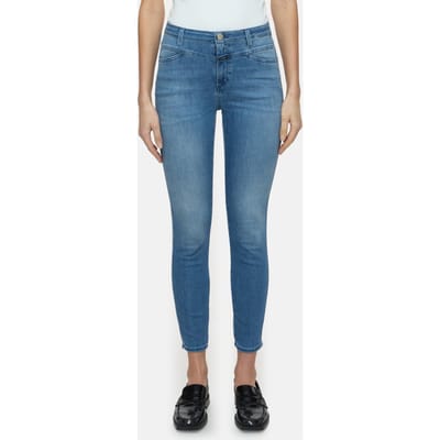Closed Skinny Pusher Jeans Mid Blue Size: W24L32 | Skinny Outlet | Dames | Blauw