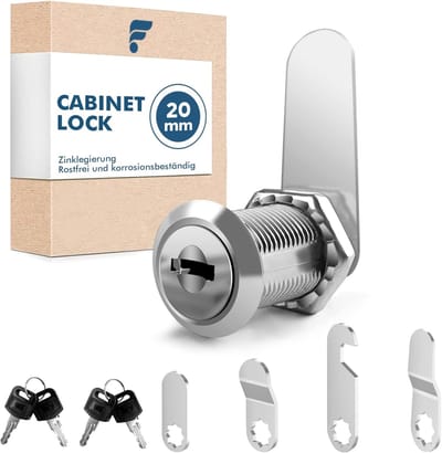 SnelShoppen - Letterbox Lock 20mm met 4 Sleutels en 5 Verschillende Latches voor Veilige Post, Geschikt voor Mailboxen tot 16mm Dikte