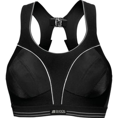 Shock Absorber Maat 75D Ultimate Run Sportbeha Dames - Zwart/Zilver