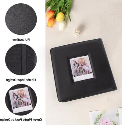 Photo Album met 288 Pockets voor Instax WIDE 400 en Polaroid Camera's, PU Leer, 4.25*3.4 Inch Film Collectie en Souvenir Foto's