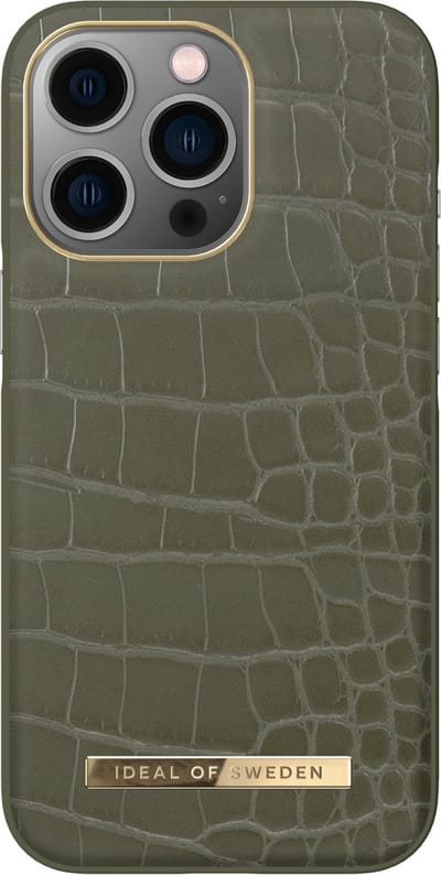 iDeal of Sweden iPhone 13 Pro Backcover hoesje - Atelier Case - Khaki Croco