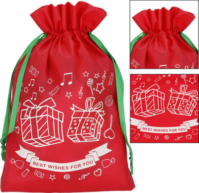Springos Kerstzak | Cadeautas | Rood/Wit/Groen