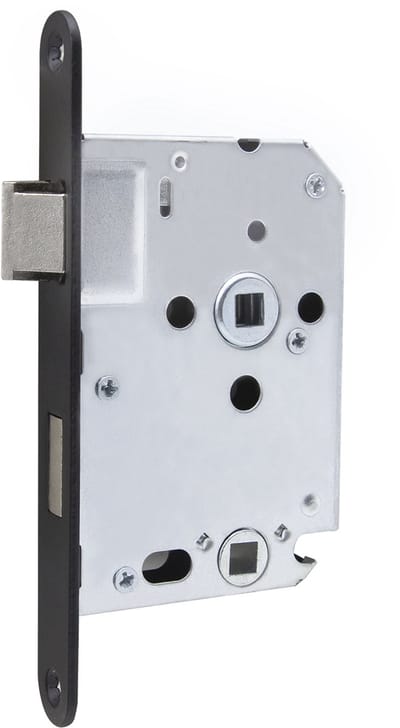 Slotman Solutions Insteekslot WC/Badkamer – 63/8 mm – Zwart – Gepoedercoate Voorplaat