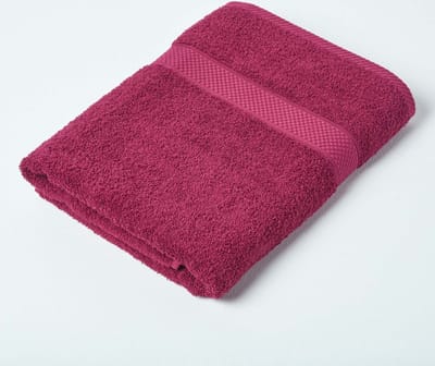 Homescapes XXL Turkse katoenen handdoek, donkerrood