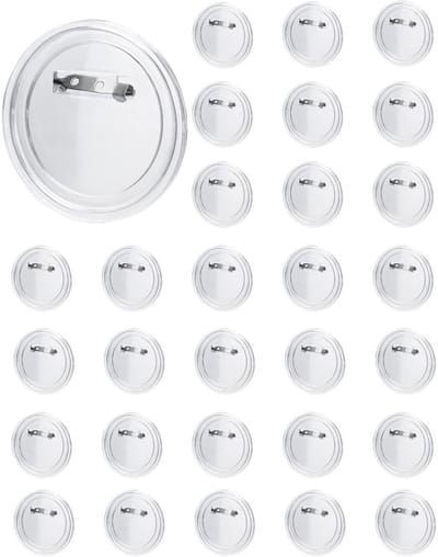 GELLDG DIY-badgeset - 30 stuks - 60 mm - Zelfgemaakte badges - Transparante badges - Geschikt voor knutselprojecten