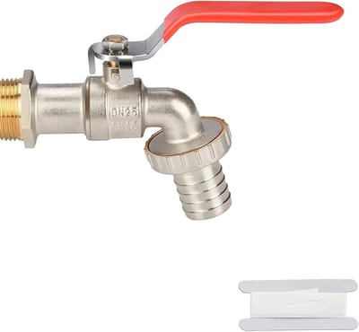 Tank Adapter 1 Inch Schroefdraad Aansluiting Messing Rood