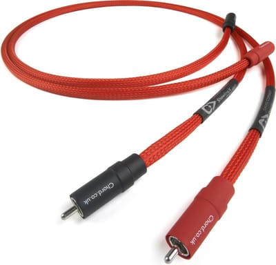 The Chord Company Shawline X Aray Analogue RCA Interlink verzilverde geleiders stereoset 2 stuks 0,5 meter