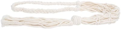 Allecto - Wijnfleshouder - Macrame - Hangend design - Beige - Flessenopslag - Handgebreid katoenen touw - Decoratie voor wijnliefhebbers - 1 fles