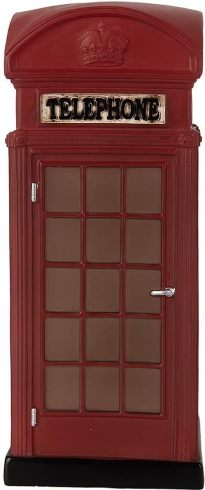 Clayre & Eef Nachtlampje LED 10x10x23 cm Rood Kunststof