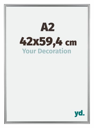Your Decoration - Fotolijst A2 42x59,4 cm - Kunststof - Zilver - Bordeaux