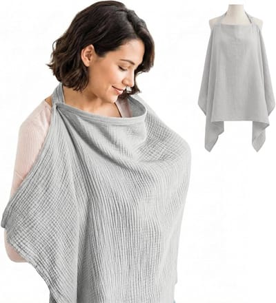 Zachte en ademende borstvoedingsdoek voor onderweg, ideaal voor discreet voeden en comfort