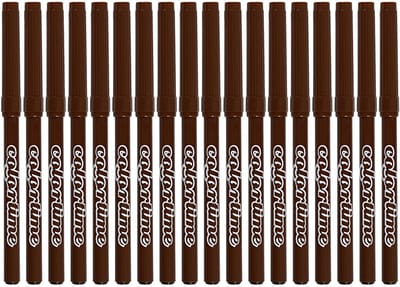 Colortime stiften, lijndikte 2 mm, bruin, 18 stuk/ 1 doos