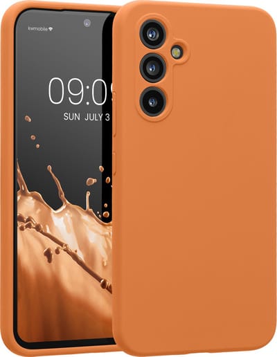 kwmobile telefoonhoesje geschikt voor Samsung Galaxy A54 5G - TPU backcover met siliconen coating - Smartphone case in warme abrikoos