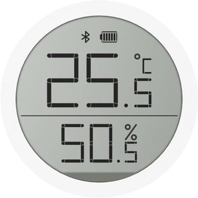 Slimme Thermometer Hygrometer - Weerstation Monitor - Klimaat Beheer - Bluetooth Connectiviteit - 74mm Diameter - Wit