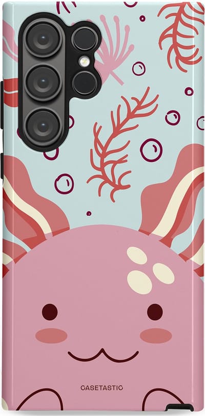 Casetastic Hoesje Geschikt voor Samsung S23 Ultra - Stijlvolle Beschermende Duo-layer Case - Axolotl knuffels