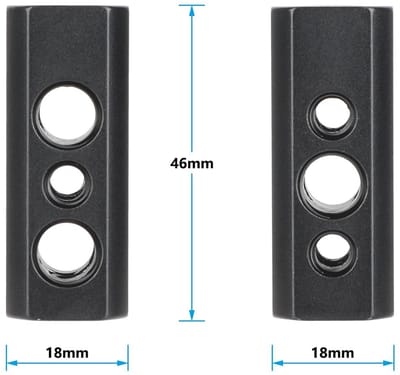 Dailygoods - Accessoire-montageadapter met 1/4" en 3/8" Schroefdraad