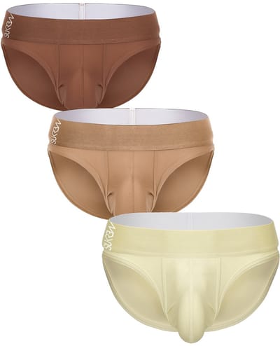 SUKREW Classic Brief Multipack 1x Espresso + 1x Cortado + 1x Cappuccino - MAAT M - Heren Ondergoed - Slip voor Man - Mannen Brief