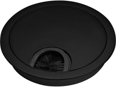 SOTECH Kabeldoorvoer mat zwart Boormaat Ø 80 mm Buitenmaat Ø 90 mm Metalen Kabelinvoer met borstelafdichting