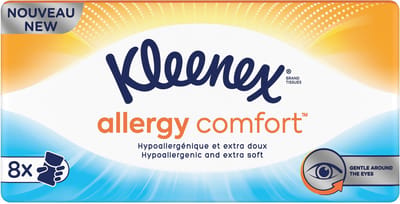 Kleenex Allergy Comfort Zakdoekjes 8 pakjes van 9 stuks