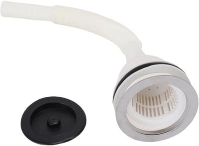 Afvoerzeefkit - Plastic Drainer - 70 Cm Telescopische Slang - Verstelbare Hoogte - Voorkomt Waterlekkage - Compatibel met Meerdere Wasbakken - Afvoerplug