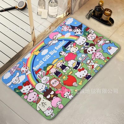 Diatomeeënaarde Badkamer Antislip Mat Cartoon Melodie Absorberende Voetmat Badkamer Vuile Voetenmat 40 * 60CM