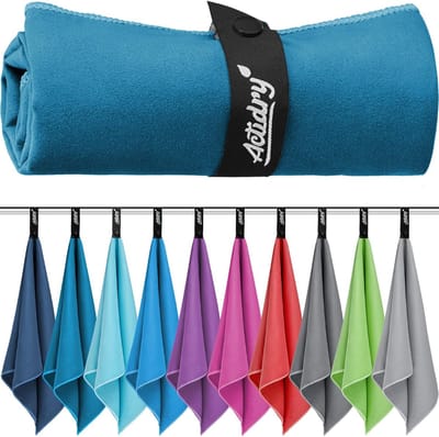 Microvezel Handdoek - Sneldrogende Doek - Sport en Reizen - Zeer Absorberend - 70 x 140 cm - Petrolblauw