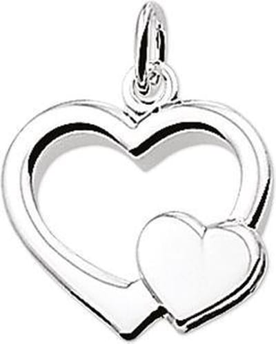 Zilver Gerhodineerd Hanger hart - PSN1323402