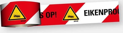 Eikenprocessierups afzetlint waarschuwingslint Signaleringslint Pas op! 100 meter