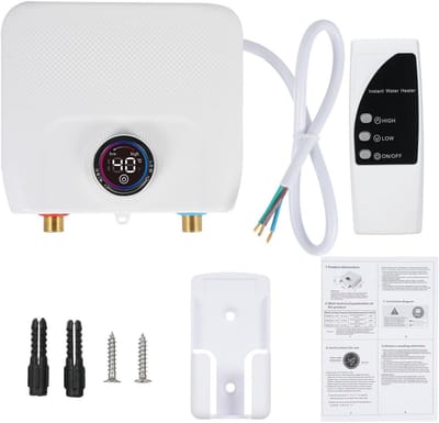 Doorstroom Waterverwarmer - Mini Boiler - Direct Warm Water - Compact Ontwerp - 6500 W - Wit