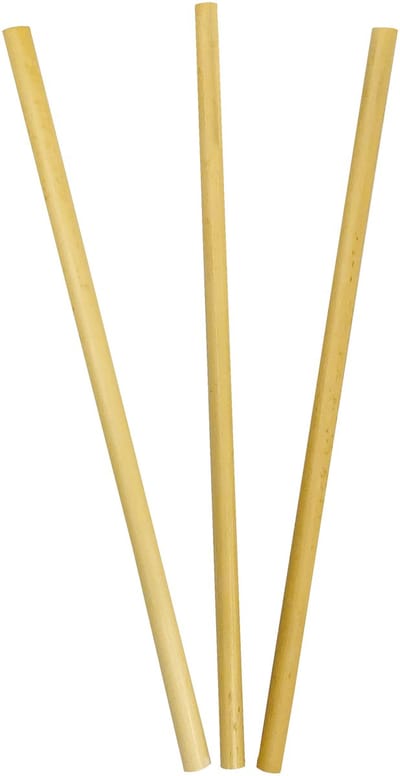 Vegaoo - 10 ecologische houten rietjes 20 cm