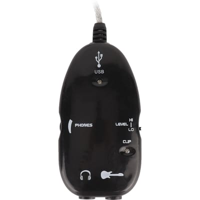 USB Gitaarkabel Compatibel MP3 WAV AIFF Audiokabel Recorder Connector voor Laptops Computer black