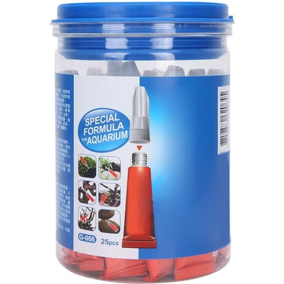 25 stuks Aquarium Aquascape Landschapsplanten Gras Lijm Instantlijm Aquarium Accessoire gray