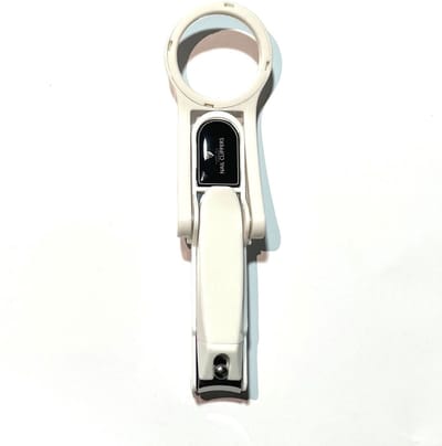 ClipMag 1+1 stuks Nagelknippers met Vergrootglas ( Wit Kleur )