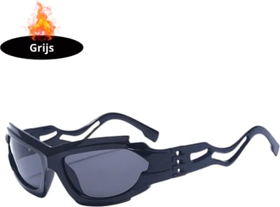 Bovista - Festival Bril - Rave - Space - Techno - Freaky Glasses - Heren - Dames - Zonnebril - Zwart Grijs