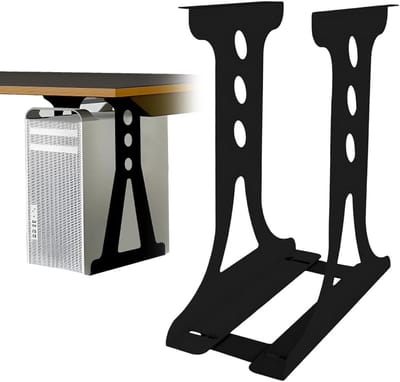 Onderbureau PC Houder, Stevige Computersteun voor Verstelbare Bureau, Wandmontage tot 35 kg, Robuuste Stalen Constructie, Ideaal voor Thuiswerk en Gaming